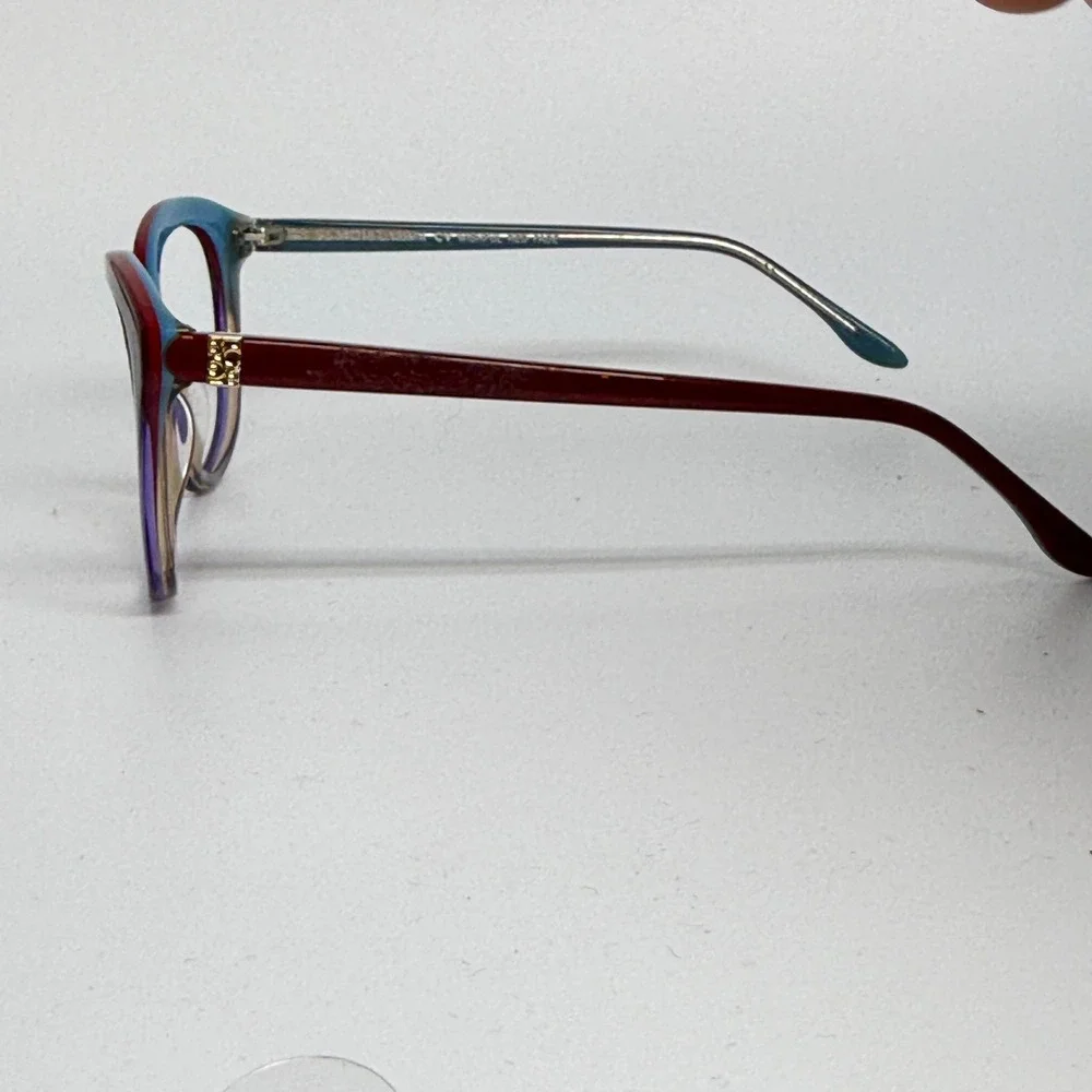BCBGMAXAZRIA Women's Eyeglasses Wishful Red Fade Cat Eye Frames 53mm 21219‎